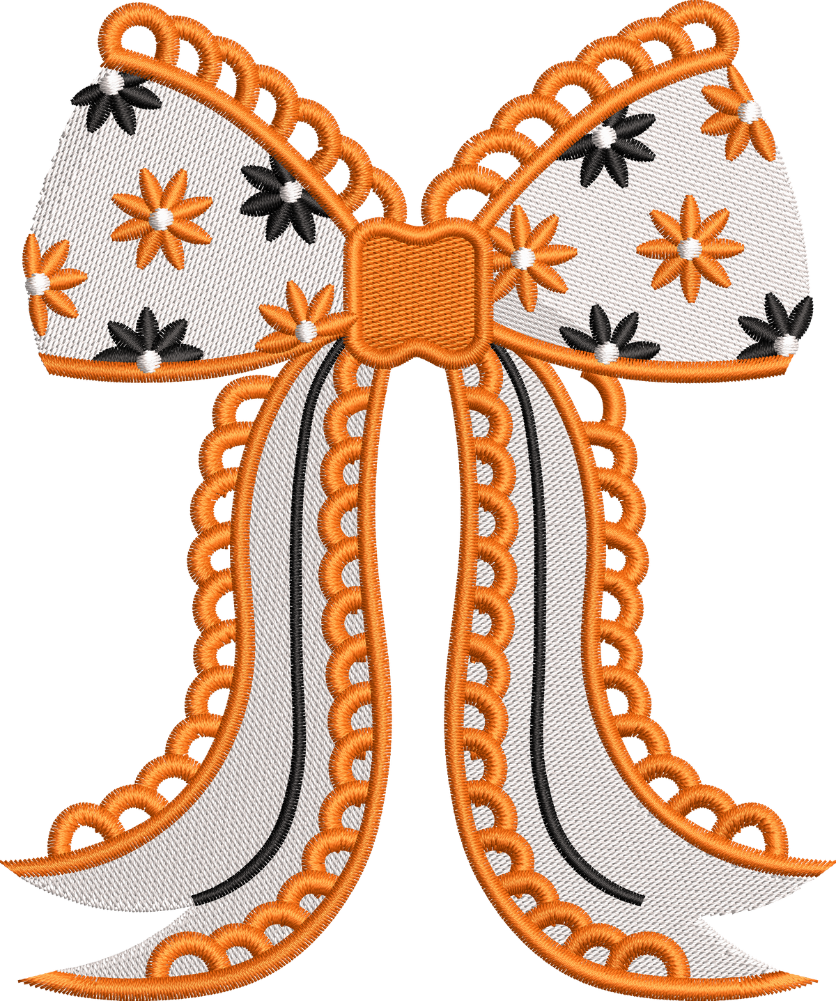 8 motifs de broderie machine : Lacets et coeurs Halloween
