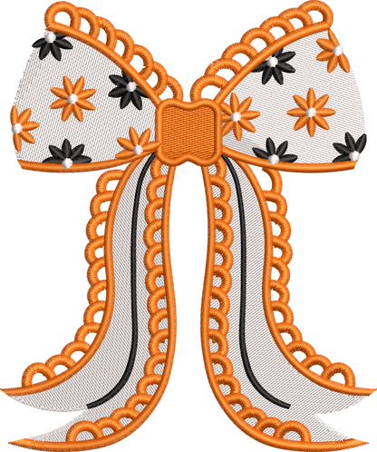 8 motifs de broderie machine : Lacets et coeurs Halloween