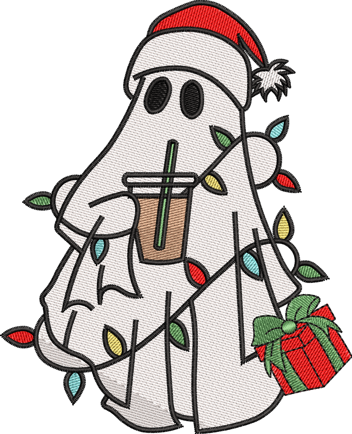 6 motifs de broderie machine : Fantômes de Noël