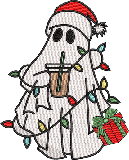 6 motifs de broderie machine : Fantômes de Noël