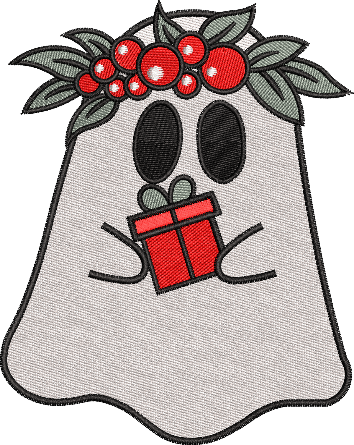 6 motifs de broderie machine : Fantômes de Noël