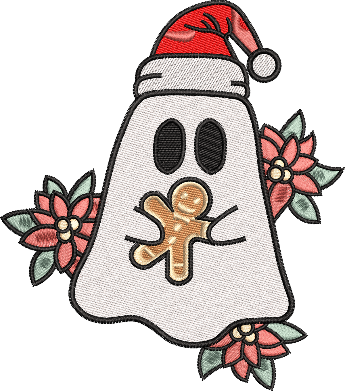6 motifs de broderie machine : Fantômes de Noël