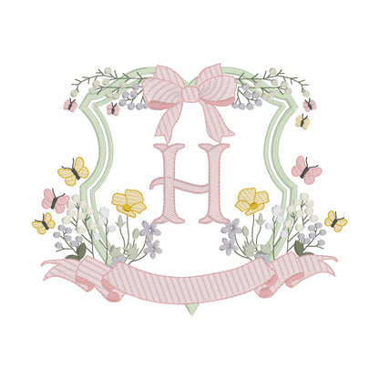26 Lettres Jardin avec Couronne