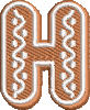 37 Motifs de broderie machine : Alphabet et nombre Biscuit au gingembre