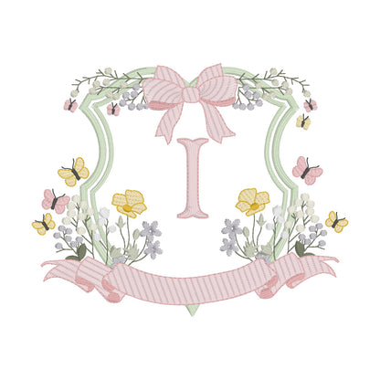 26 Lettres Jardin avec Couronne