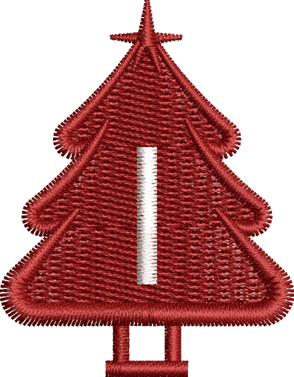 26 Motifs de broderie machine : Alphabet Sapin