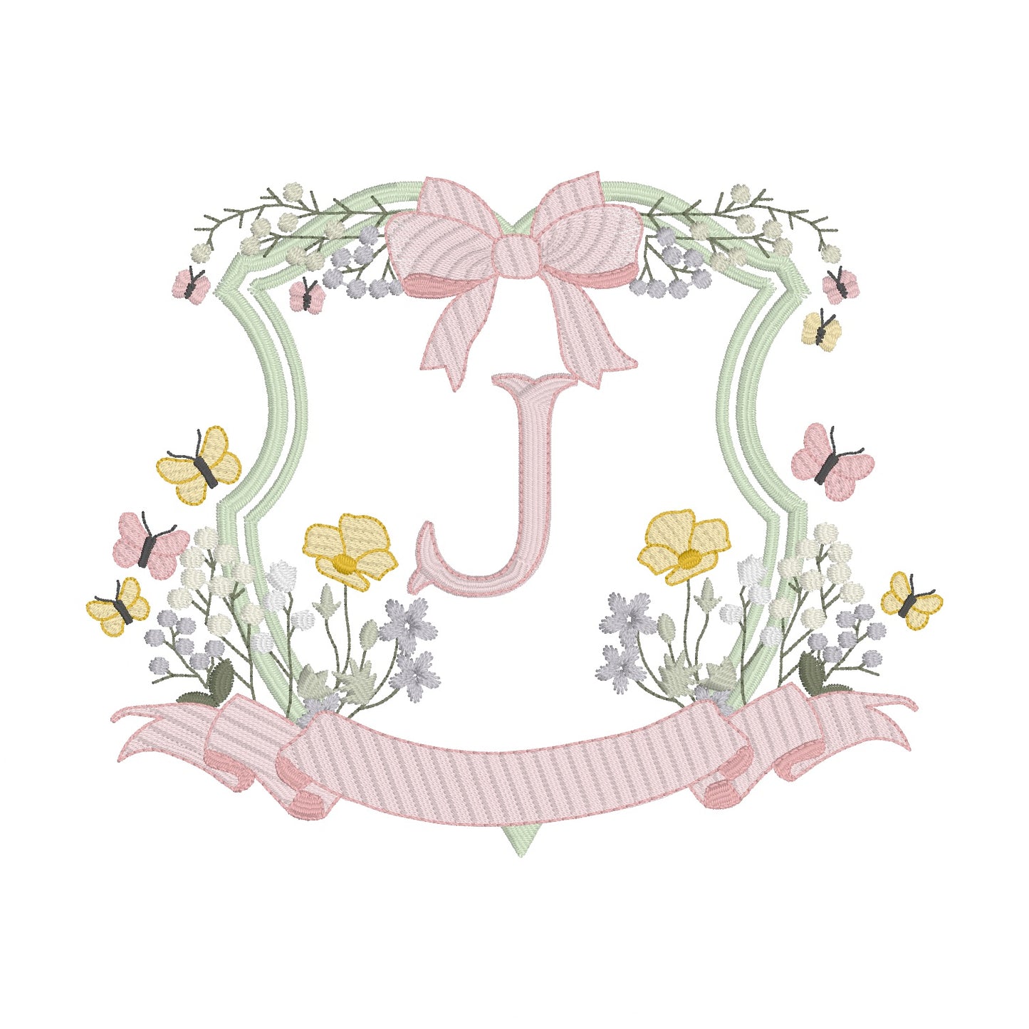 26 Lettres Jardin avec Couronne