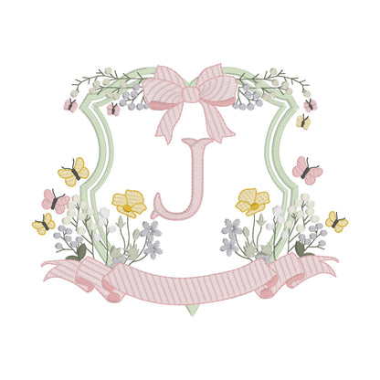 26 Lettres Jardin avec Couronne