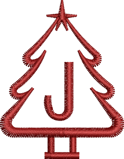 26 Motifs de broderie machine : Alphabet Sapin 2