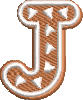 37 Motifs de broderie machine : Alphabet et nombre Biscuit au gingembre