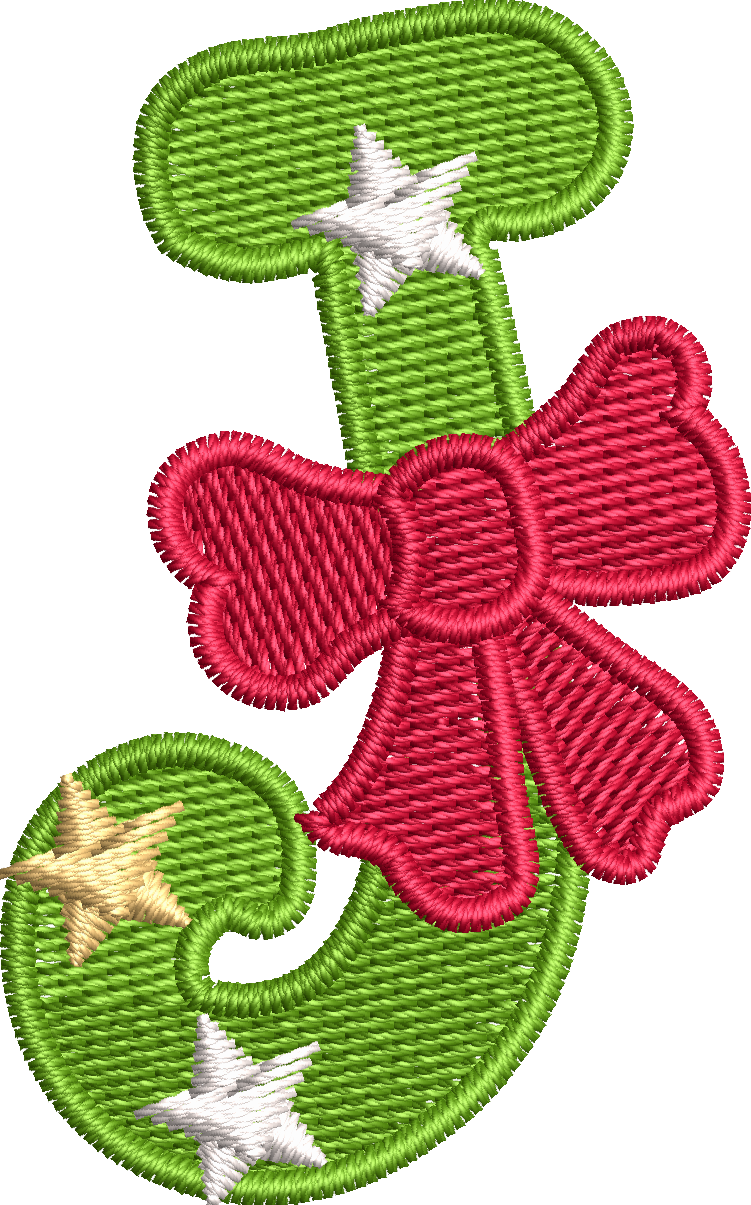 26 Motifs de broderie machine : Alphabet Noël