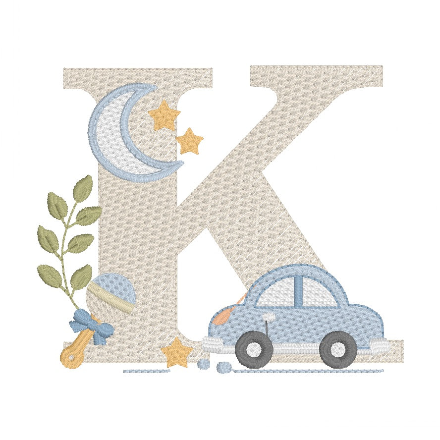 26 Lettres Voiture et 9 éléments décoratifs