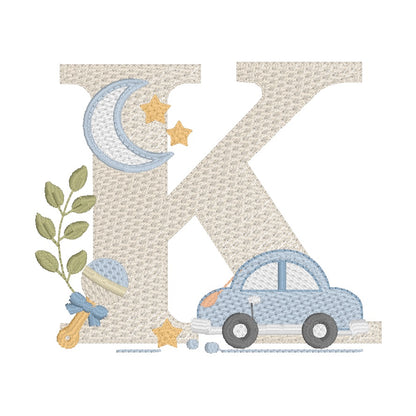 26 Lettres Voiture et 9 éléments décoratifs