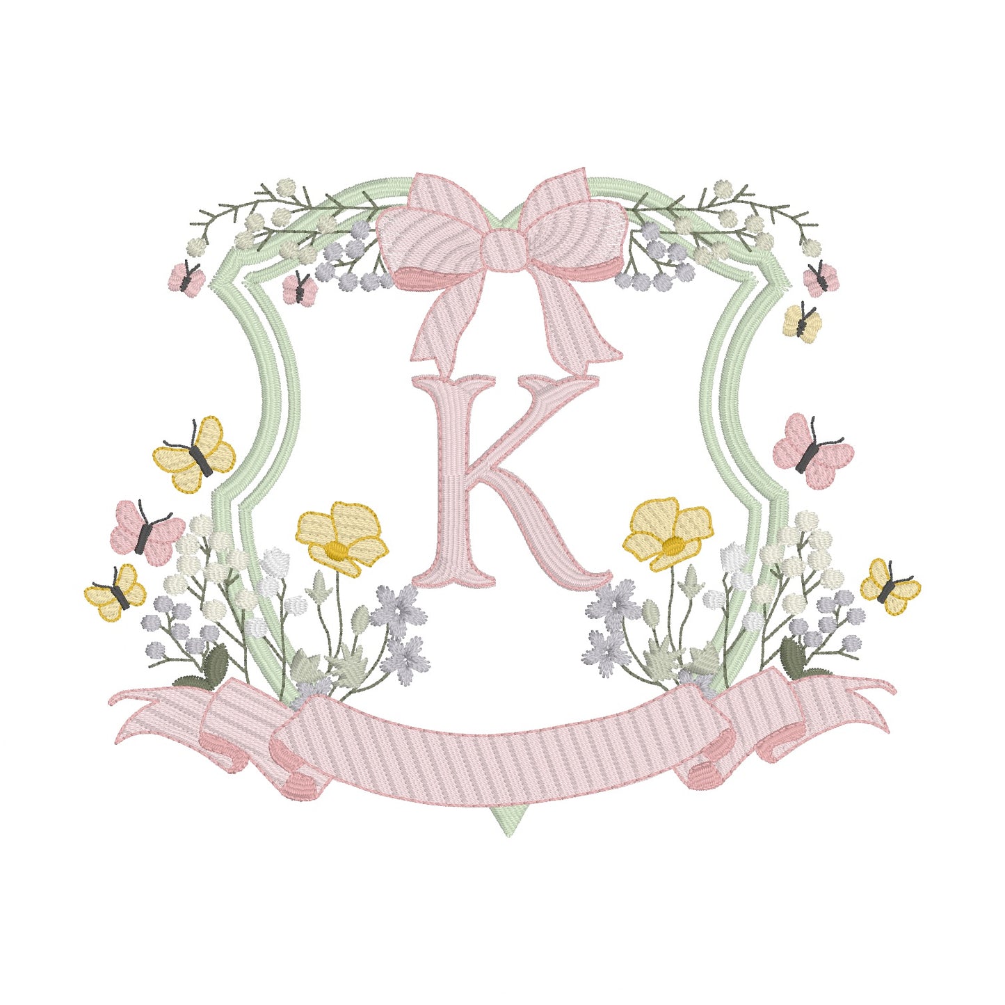 26 Lettres Jardin avec Couronne