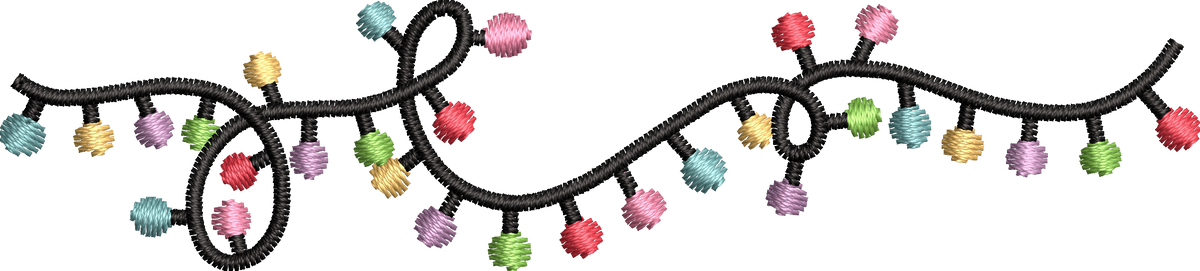 25 motifs de broderie machine : Guirlandes de Noël 2