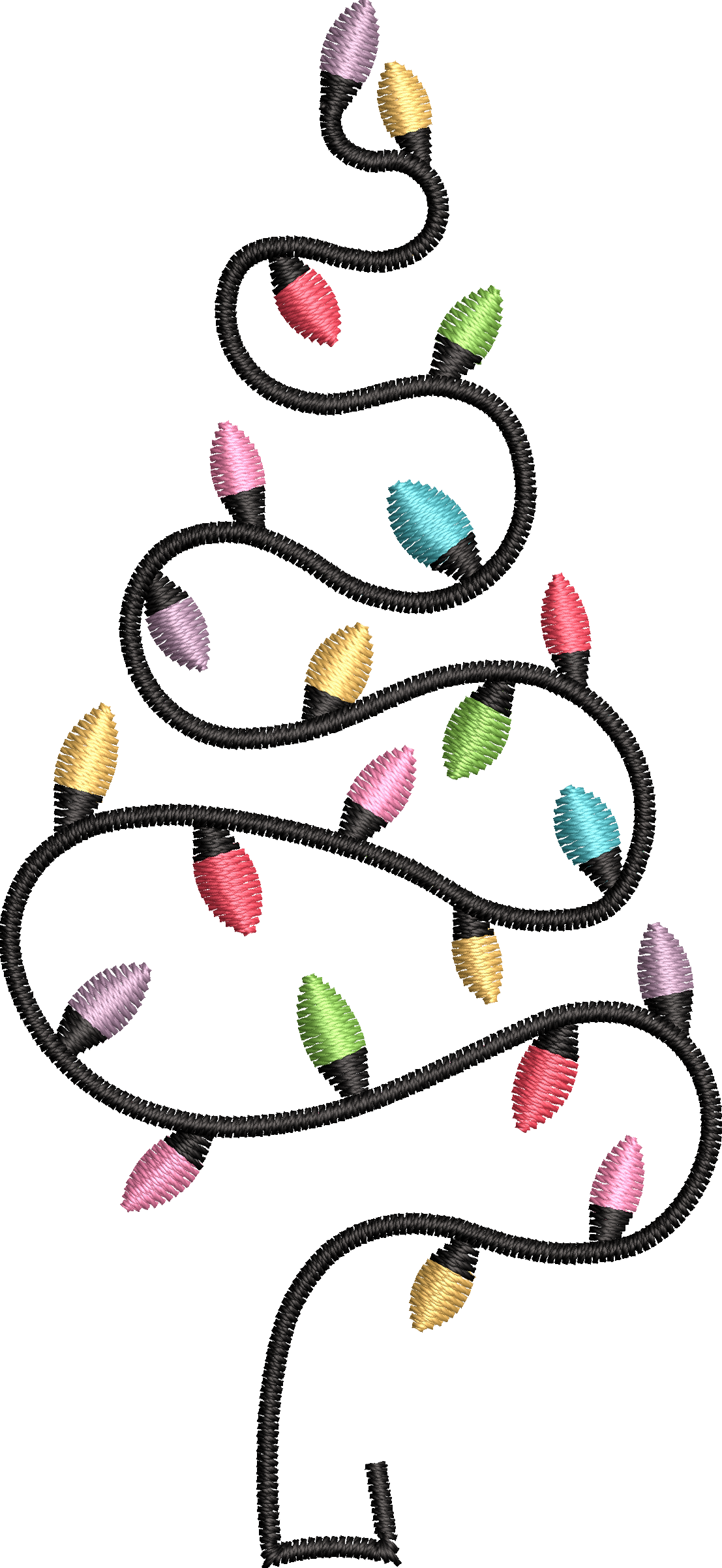 25 motifs de broderie machine : Guirlandes de Noël 2