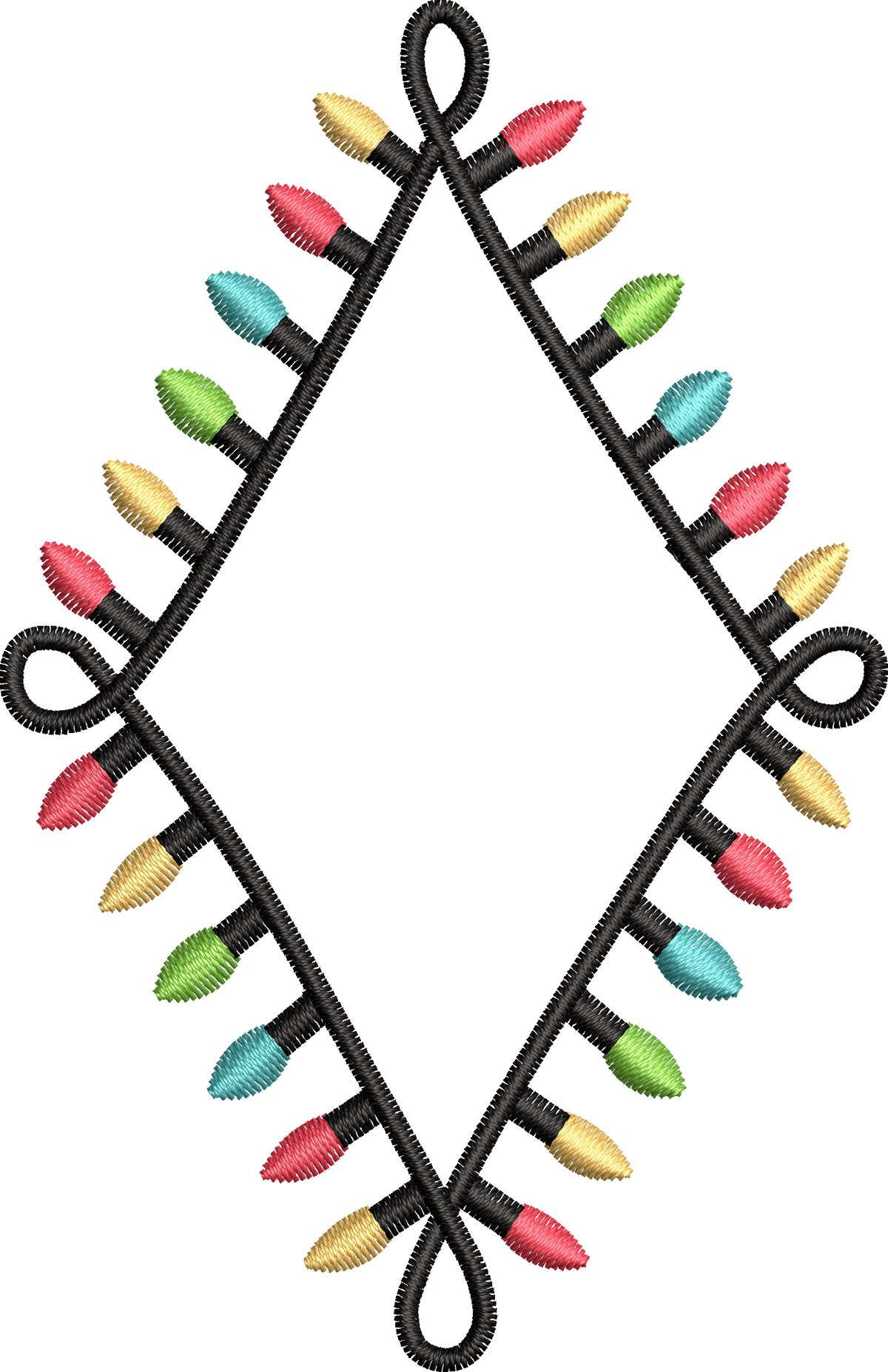 25 motifs de broderie machine : Guirlandes de Noël 2