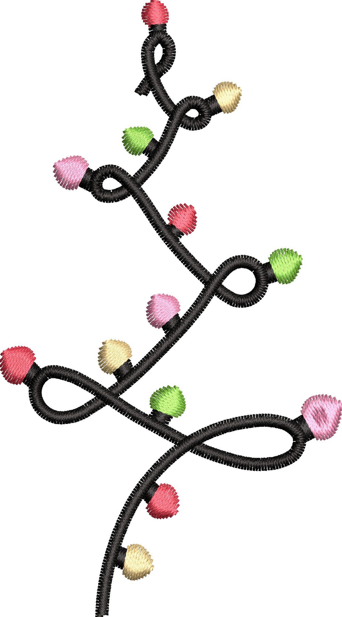 25 motifs de broderie machine : Guirlandes de Noël 2