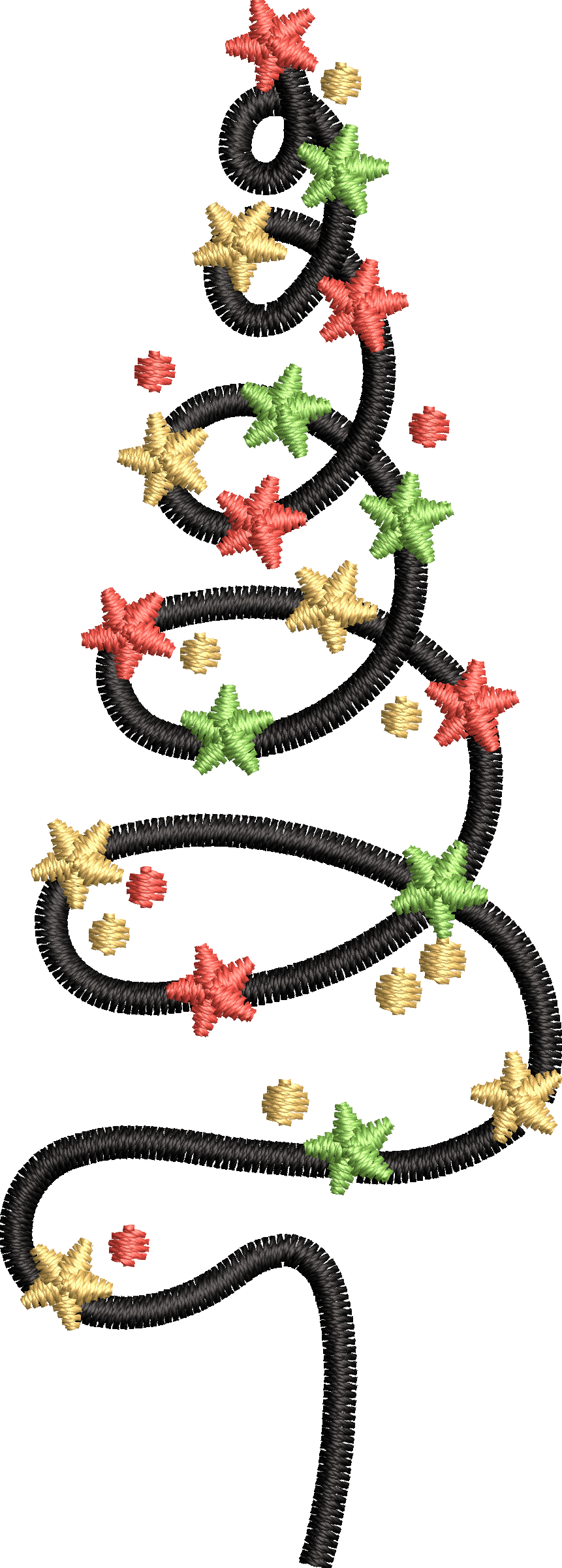 25 motifs de broderie machine : Guirlandes de Noël 2