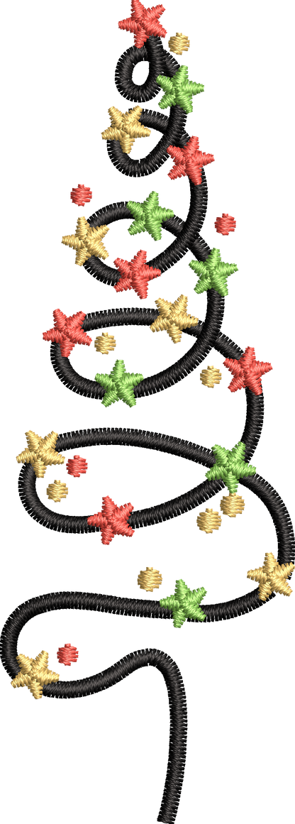 25 motifs de broderie machine : Guirlandes de Noël 2