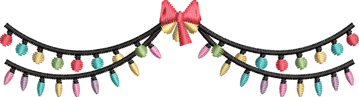 25 motifs de broderie machine : Guirlandes de Noël 2