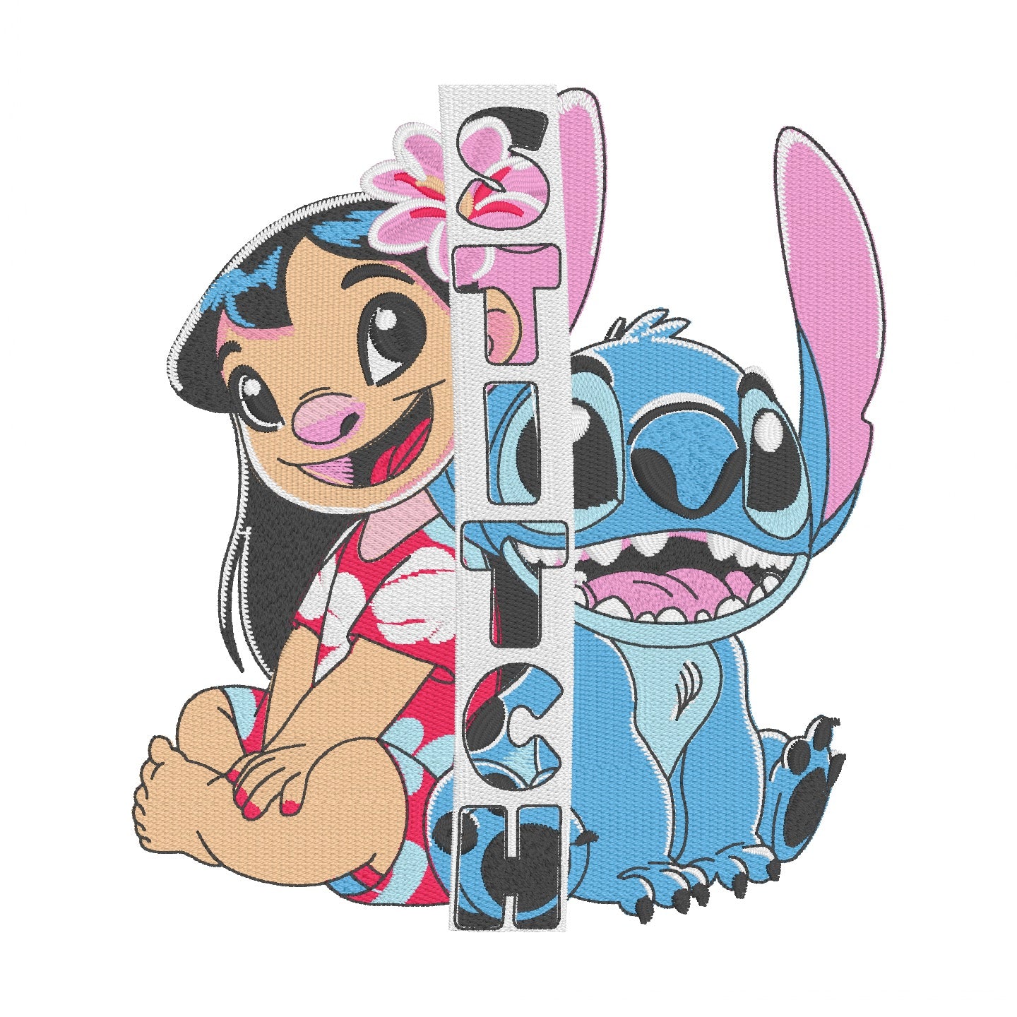 8 Motifs de broderie machine : Lilo Stich 1