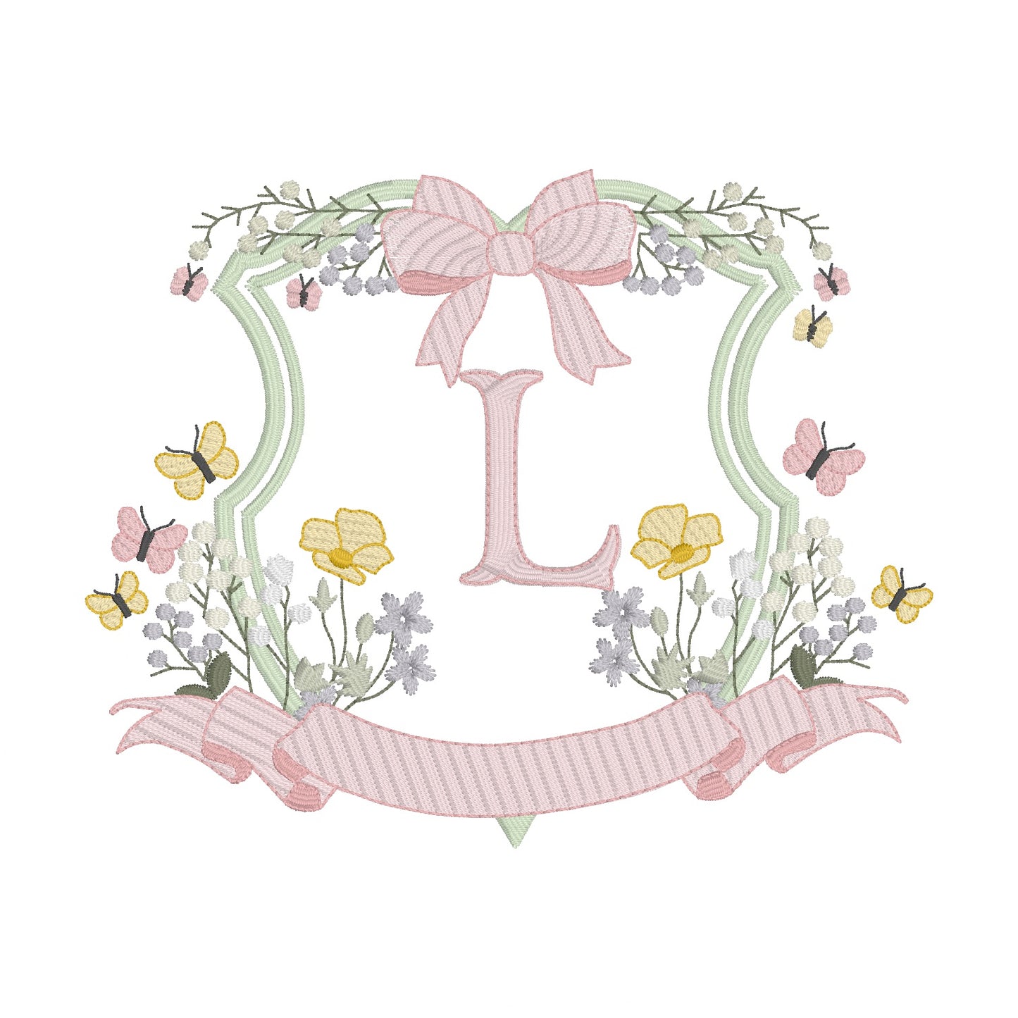 26 Lettres Jardin avec Couronne