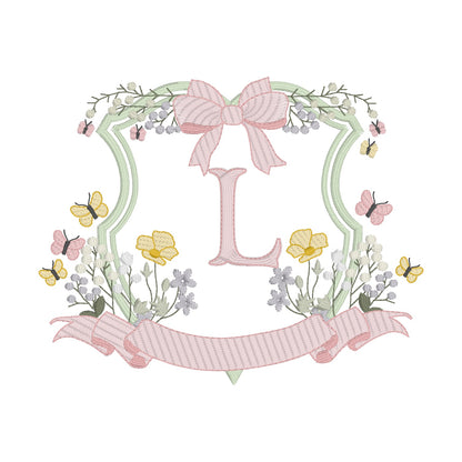 26 Lettres Jardin avec Couronne