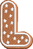 37 Motifs de broderie machine : Alphabet et nombre Biscuit au gingembre