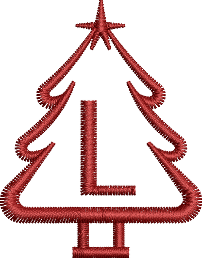 26 Motifs de broderie machine : Alphabet Sapin 2