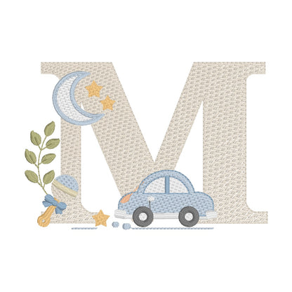 26 Lettres Voiture et 9 éléments décoratifs