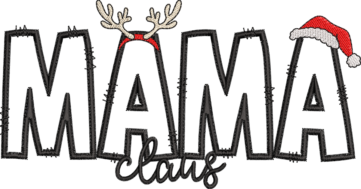 11 motifs de broderie machine : Appliqués MAMA Noël