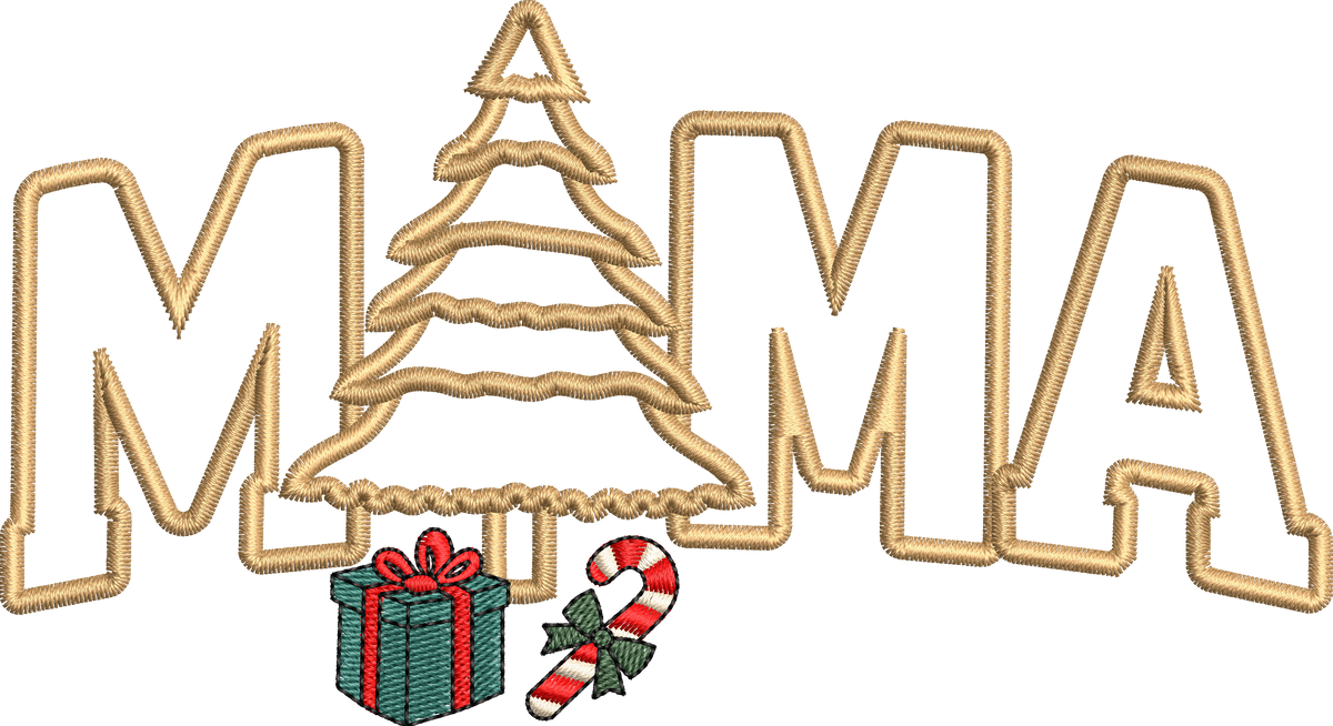 11 motifs de broderie machine : Appliqués MAMA Noël