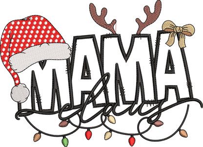 11 motifs de broderie machine : Appliqués MAMA Noël