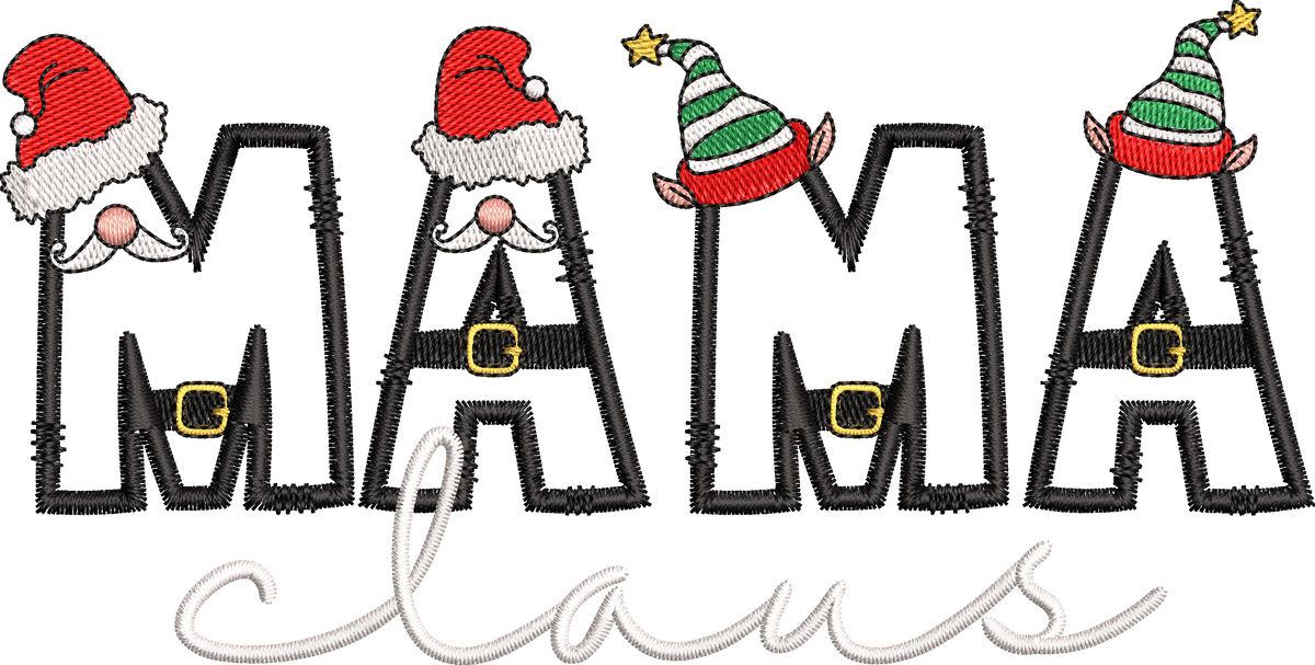 11 motifs de broderie machine : Appliqués MAMA Noël