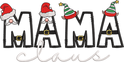 11 motifs de broderie machine : Appliqués MAMA Noël
