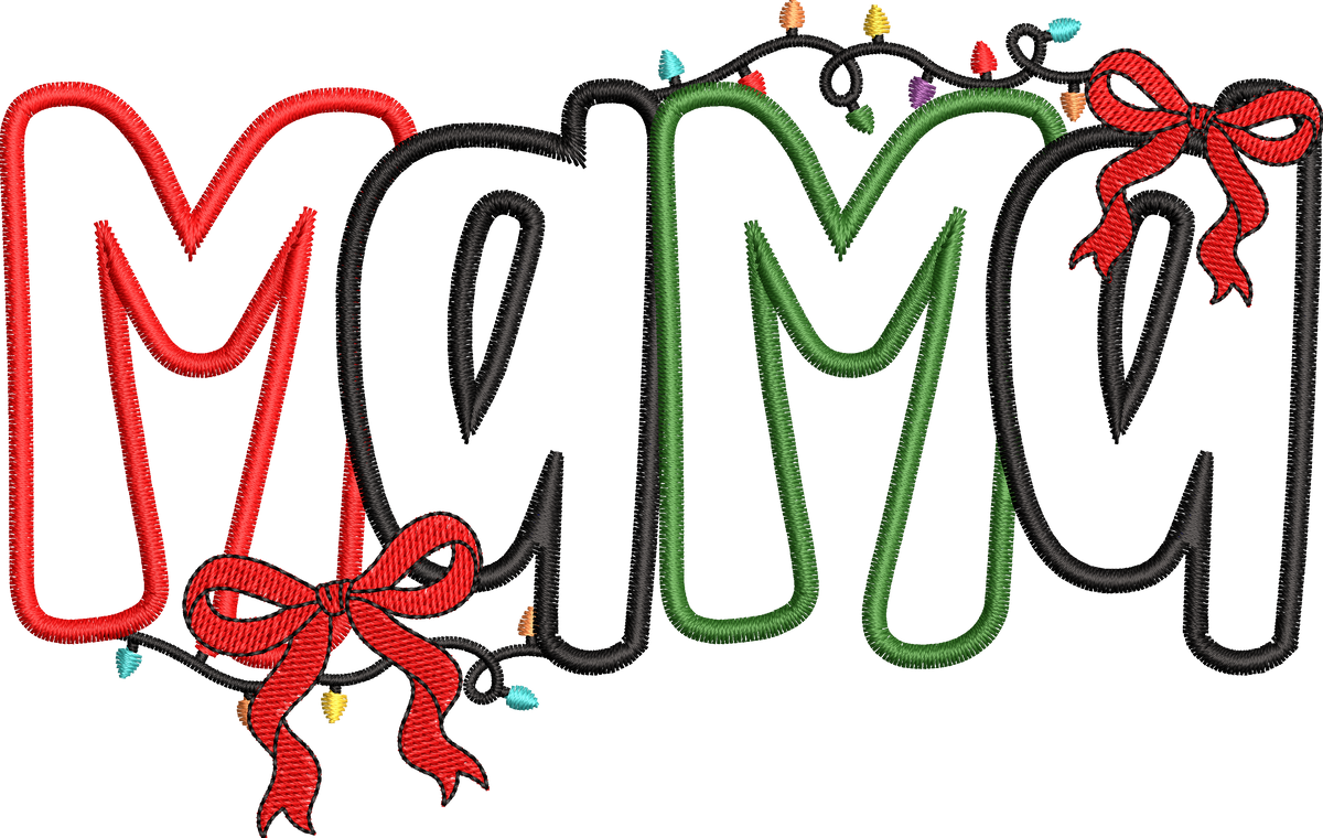 11 motifs de broderie machine : Appliqués MAMA Noël