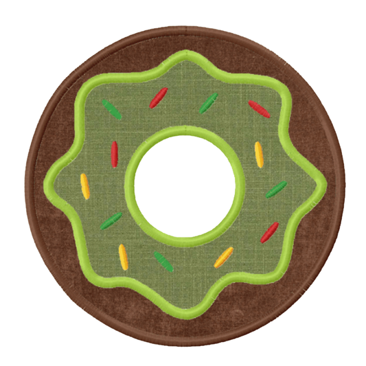 Motif de broderie machine : Appliqué Donut Thé Matcha