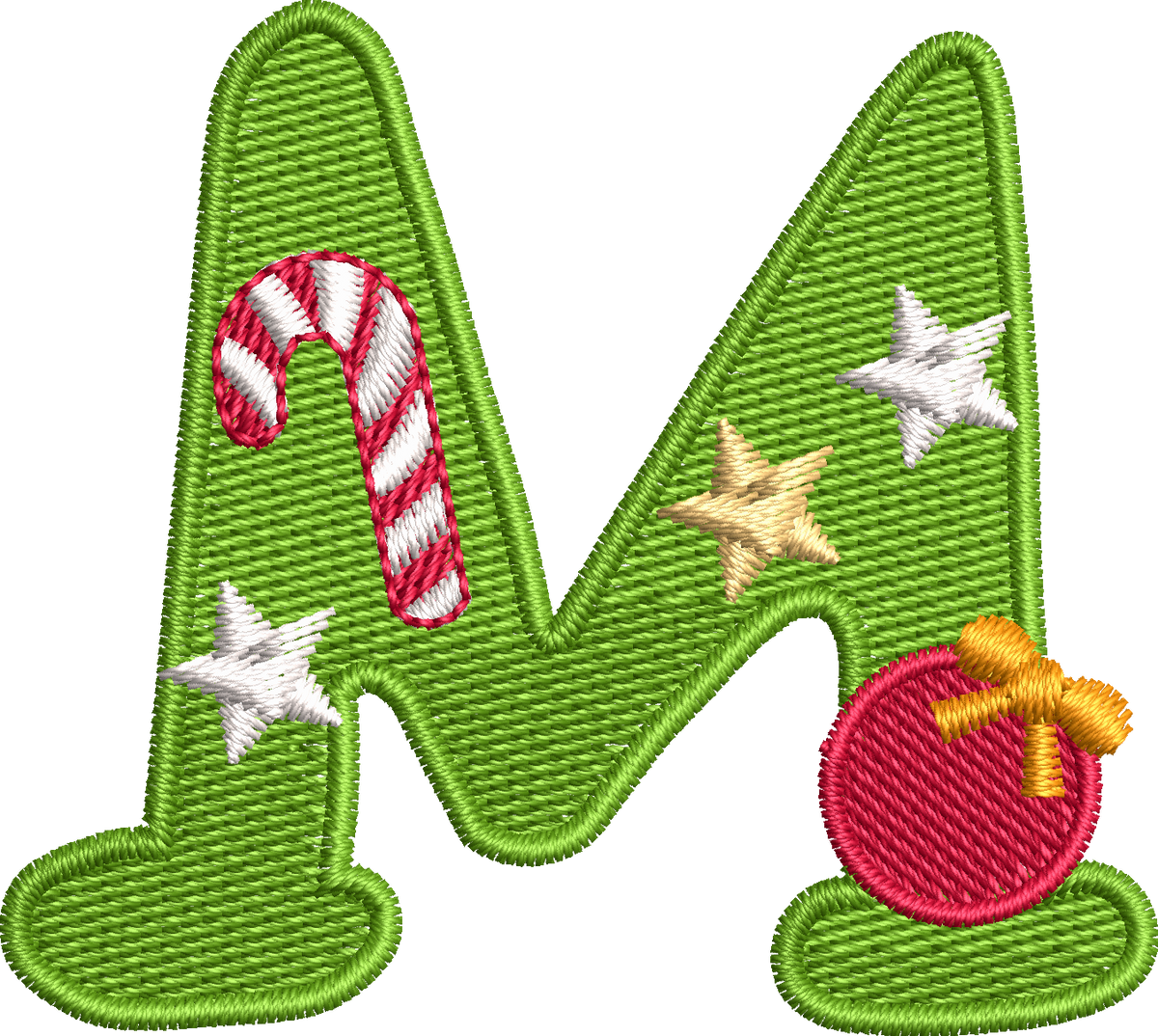 26 Motifs de broderie machine : Alphabet Noël