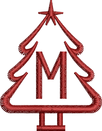 26 Motifs de broderie machine : Alphabet Sapin 2