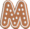 37 Motifs de broderie machine : Alphabet et nombre Biscuit au gingembre
