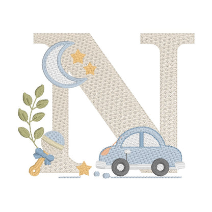 26 Lettres Voiture et 9 éléments décoratifs