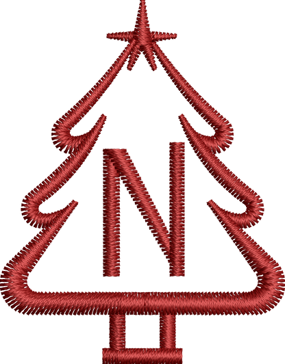 26 Motifs de broderie machine : Alphabet Sapin 2