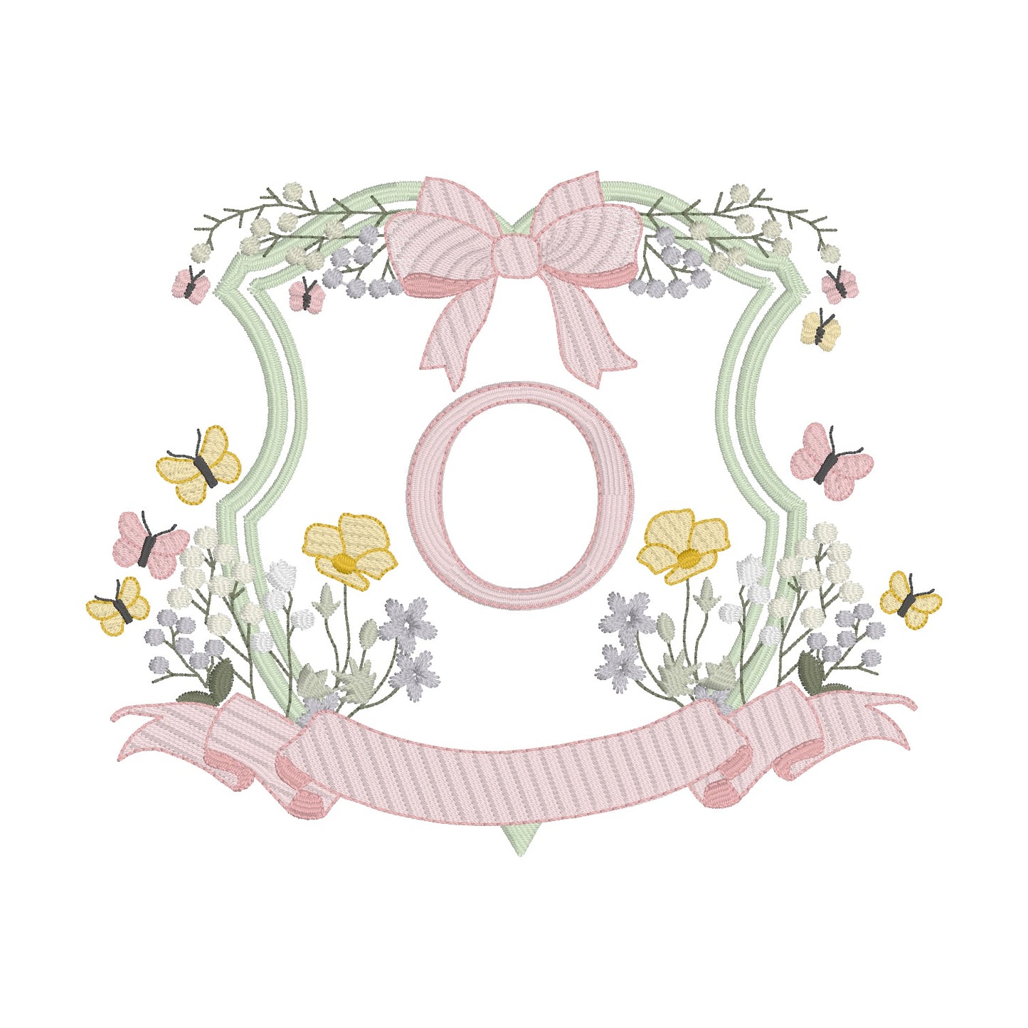 26 Lettres Jardin avec Couronne