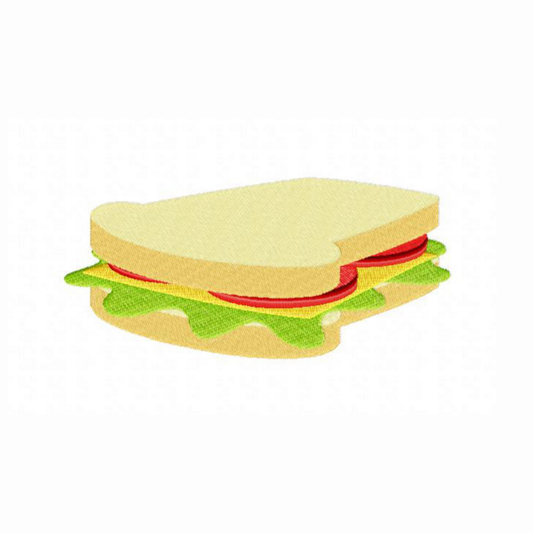 Motif de broderie machine : Sandwich au pain de mie