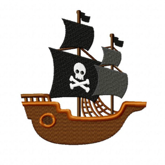 Motif de broderie machine : Bateau de Pirates