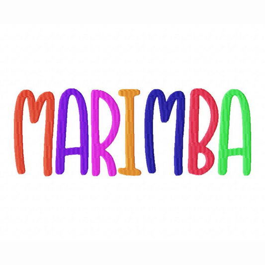 MARIMBA - Police de broderie