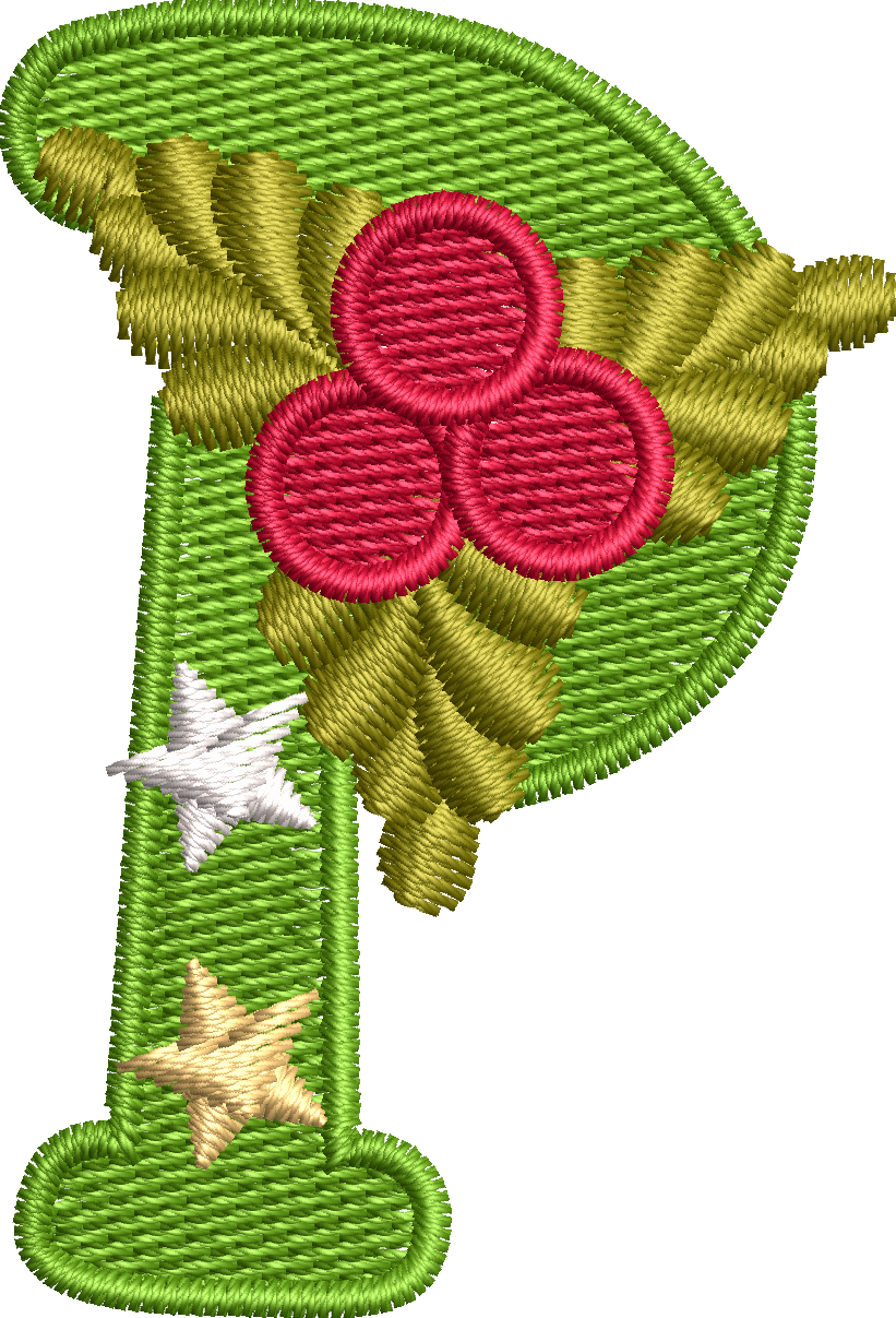 26 Motifs de broderie machine : Alphabet Noël