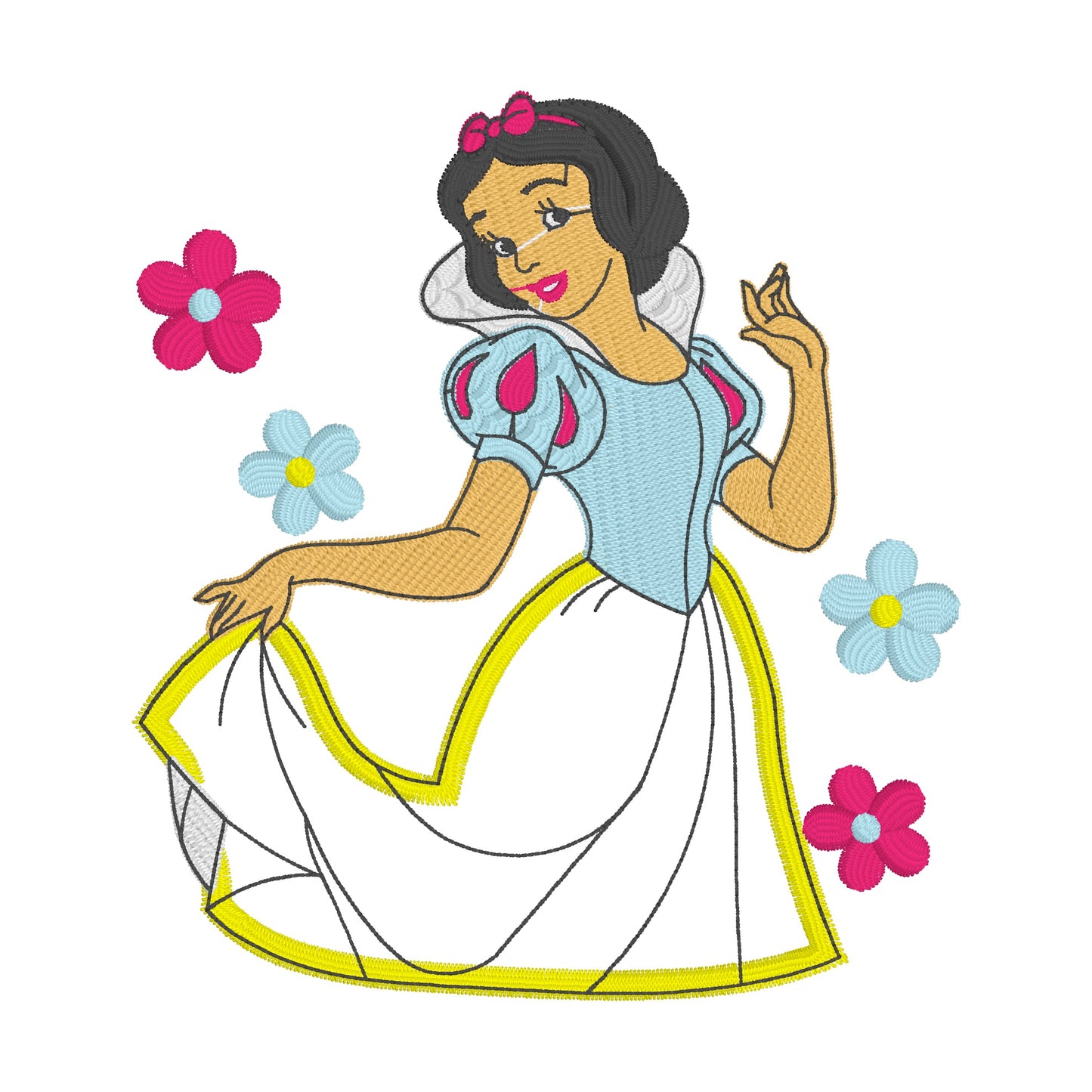 90 Motifs de broderie machine : Princesses et Princes Disney