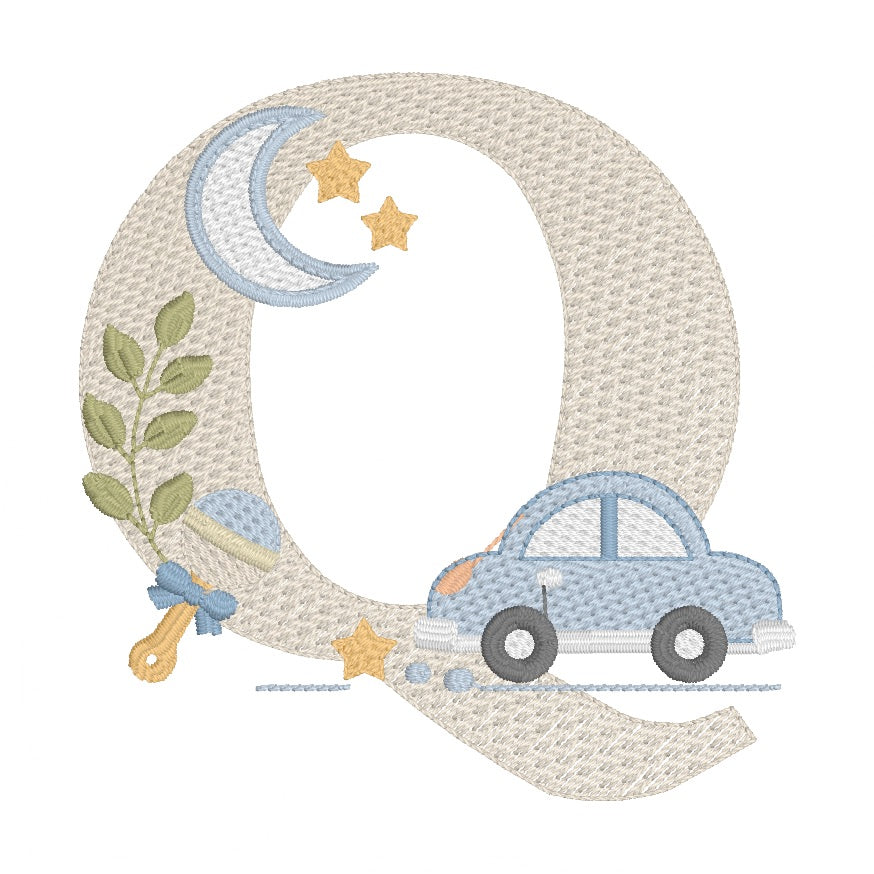 26 Lettres Voiture et 9 éléments décoratifs